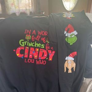 Grinch Christmas leggings set